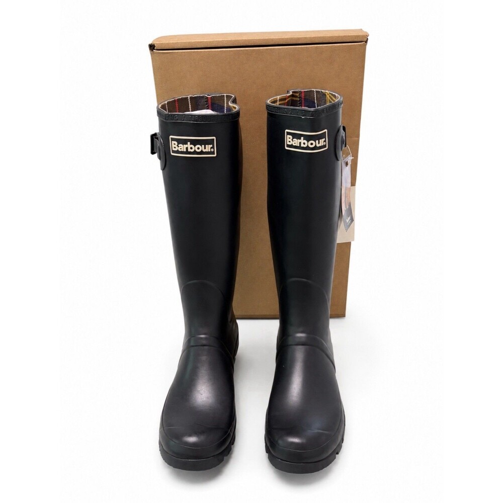 Barbour Abbey Rain Boots Size 11M Black Knee High New In Box